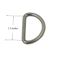 1.5 Inches Promotional Bags Parts Aleación de zinc Acero inoxidable D Buckle D Anillo